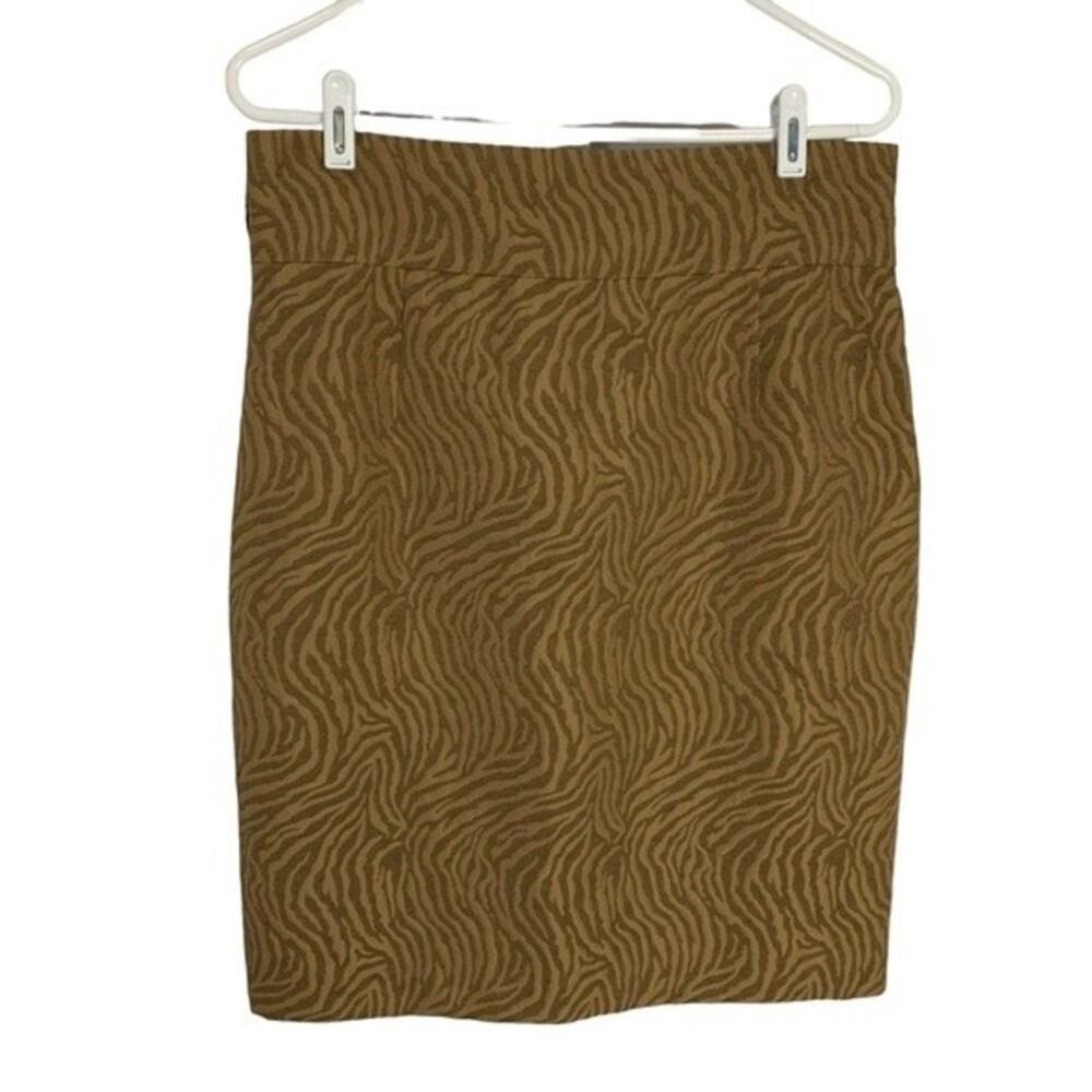 Antonio Melani Brown Animal Print Pencil Skirt Size 12